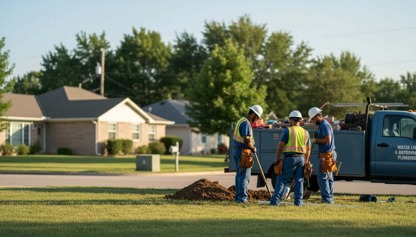 Residential water line and bathroom plumbing service in La Marque, TX